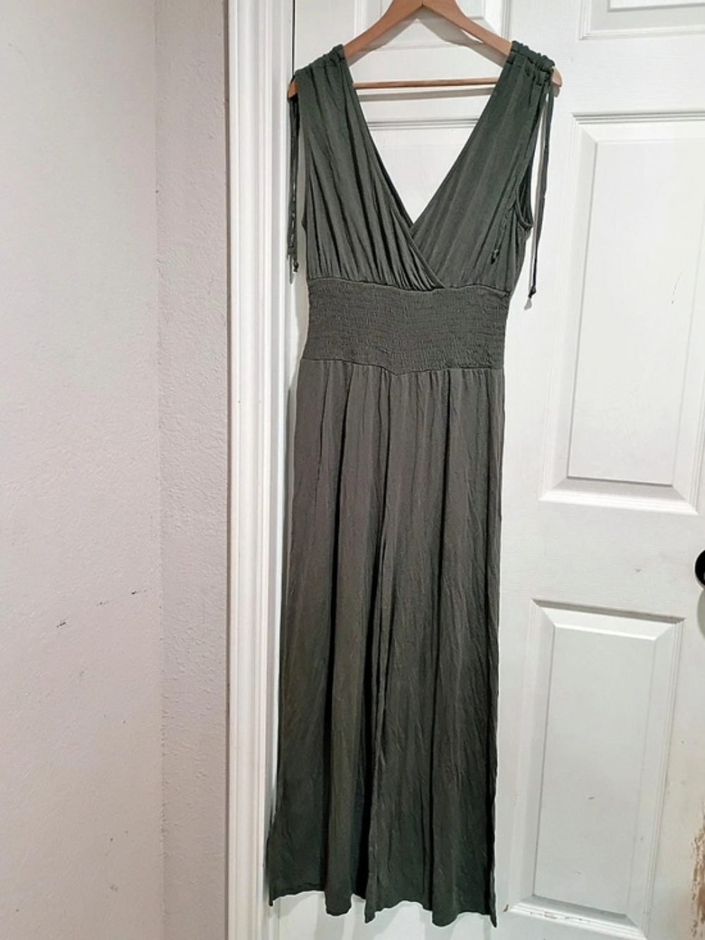 Womens Lascana Olive Green Neck Jumpsuit Size Large